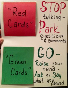 red cards green cards classroom management